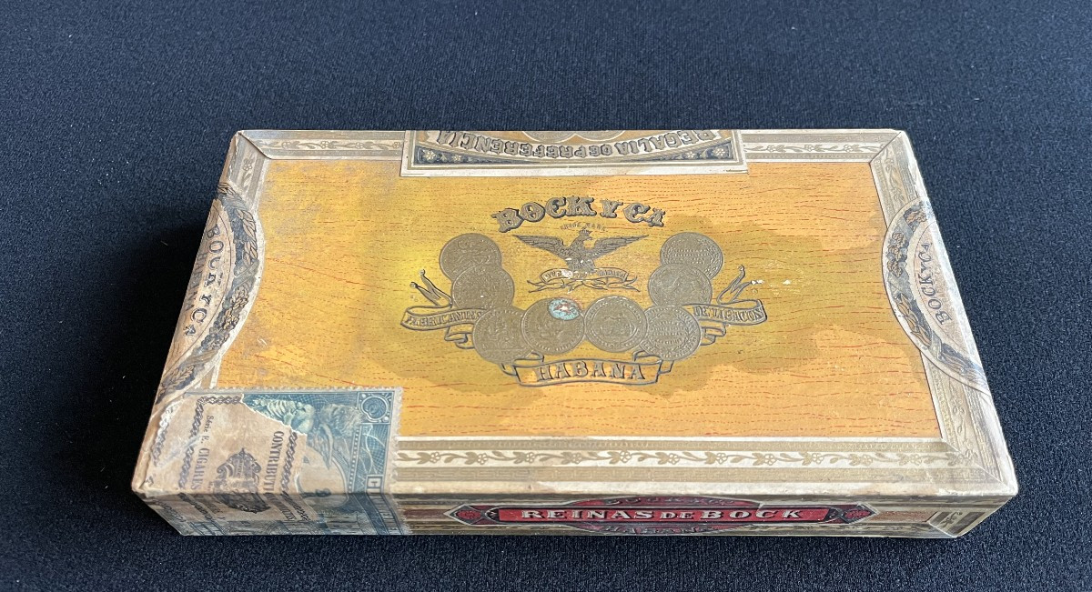  Cuban Cigar Box "reinas De Bock" – Habana 1912 – Complete And Sealed Original