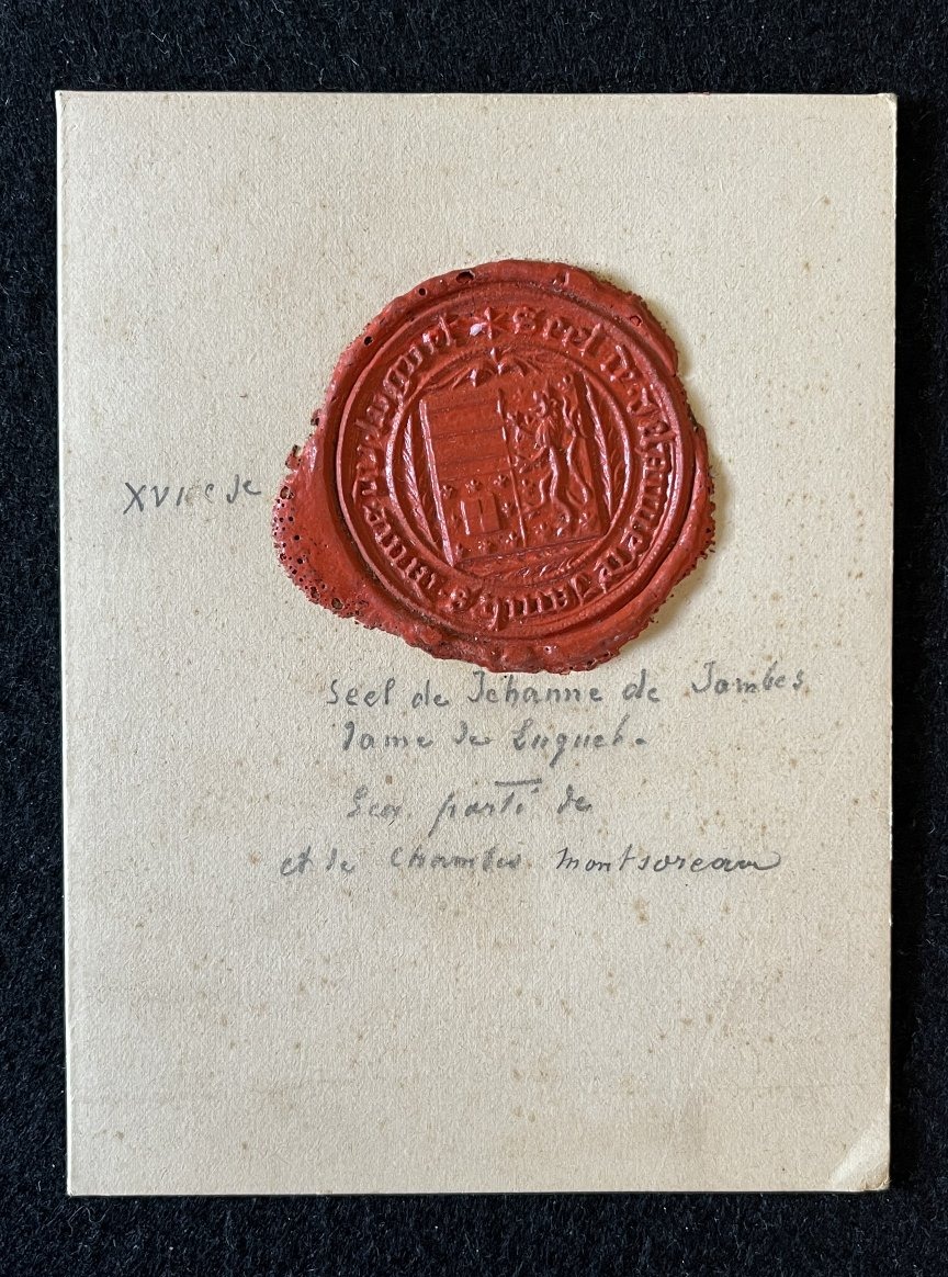 GRAND SCEAU DE CIRE  XVI ÈME SIÈCLE