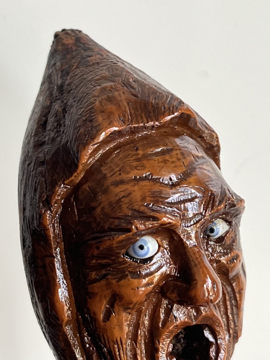 Rare Letter Opener With A Carved Corozo Handle—late 19th Century-photo-2