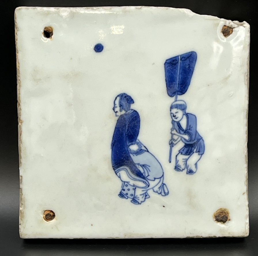 Delft Tile With A Chinoiserie Design – Holland, Circa 1700-photo-2