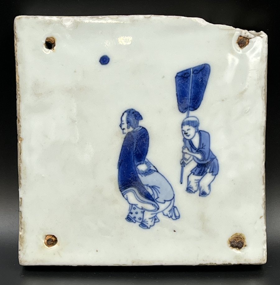 Delft Tile With A Chinoiserie Design – Holland, Circa 1700