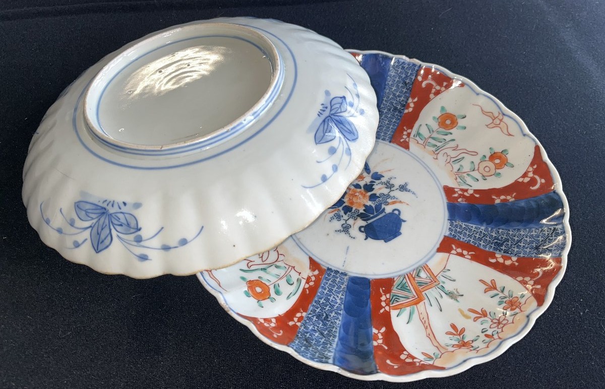 Pair Of Imari Porcelain Plates From Japan – Meiji Period-photo-3