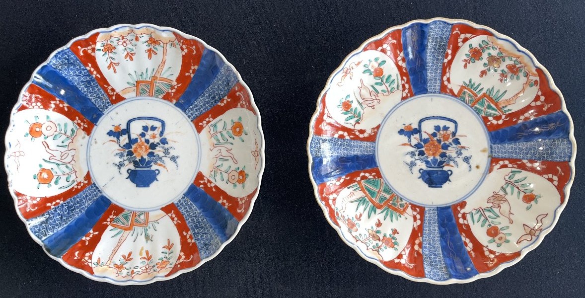 Pair Of Imari Porcelain Plates From Japan – Meiji Period