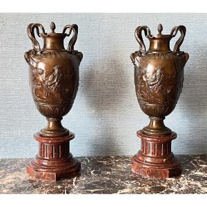  Vases en Bronze – F. Barbedienne