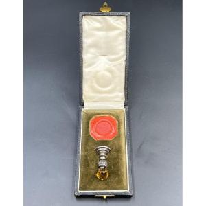 Sceau Art Nouveau en argent massif et citrine – Chardon écossais – Birmingham