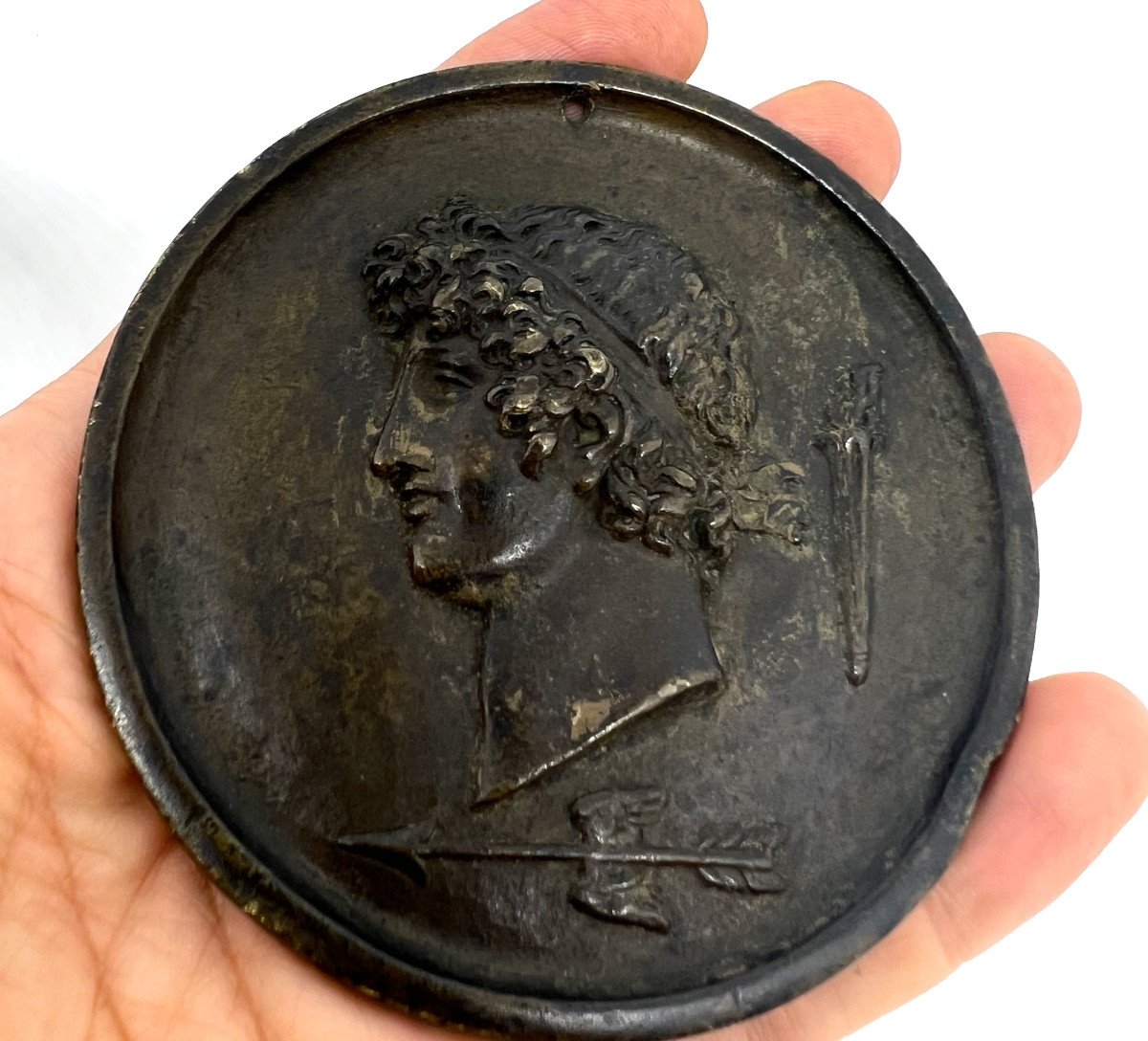 Paire De Basrelief En Bronze Du  Italie Fin Du XVIII Sec-photo-5
