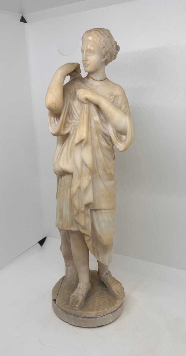 Sculpture En Marbre Blanc Italie Fin Du XIX Sec-photo-2