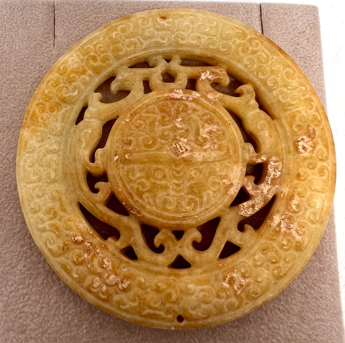 Chinese Jade Pendant From The XX Sec.-photo-3