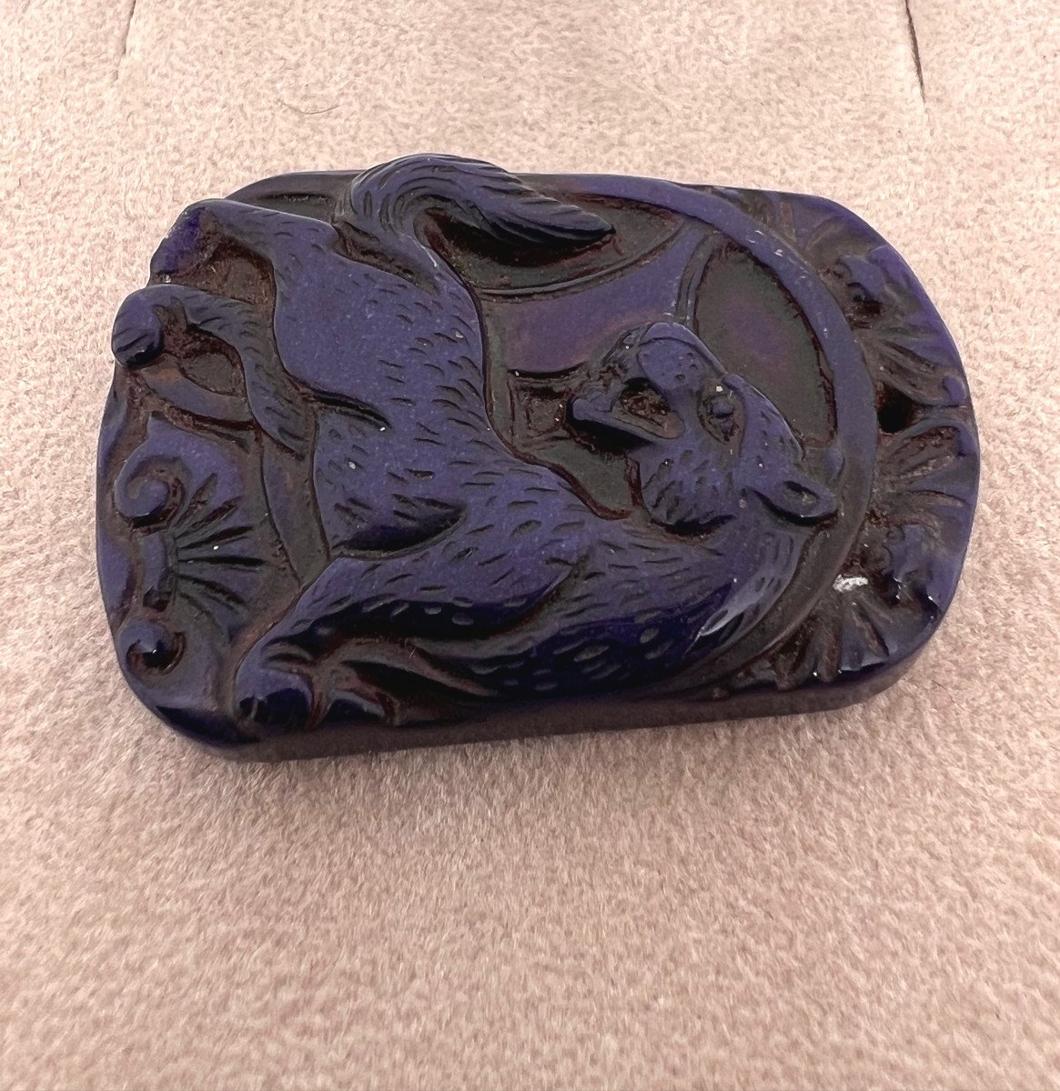 Pendant In Chinese Lapis Republican Period Of The XX Sec.-photo-1