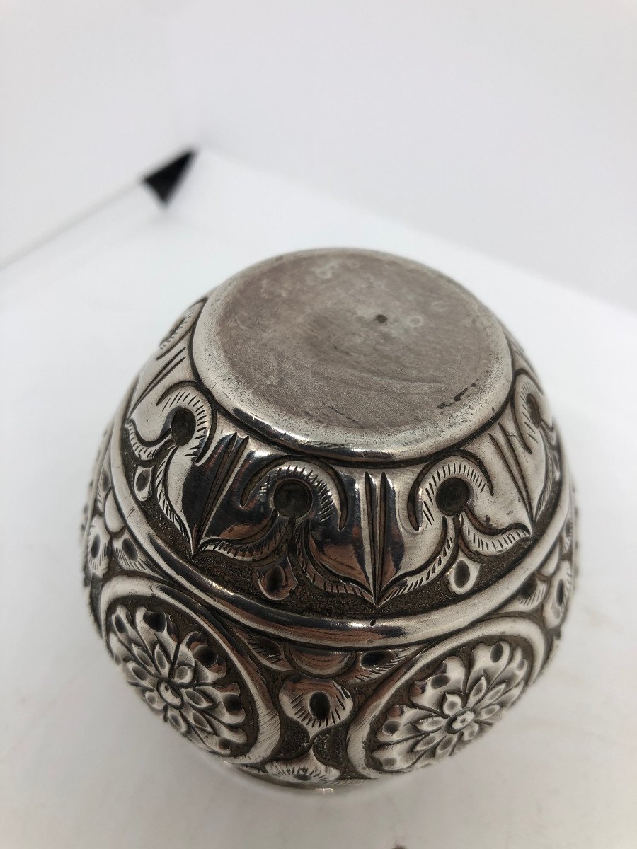 Petite Vase En Argent Travaille Moyen Orient XX  Sec-photo-2