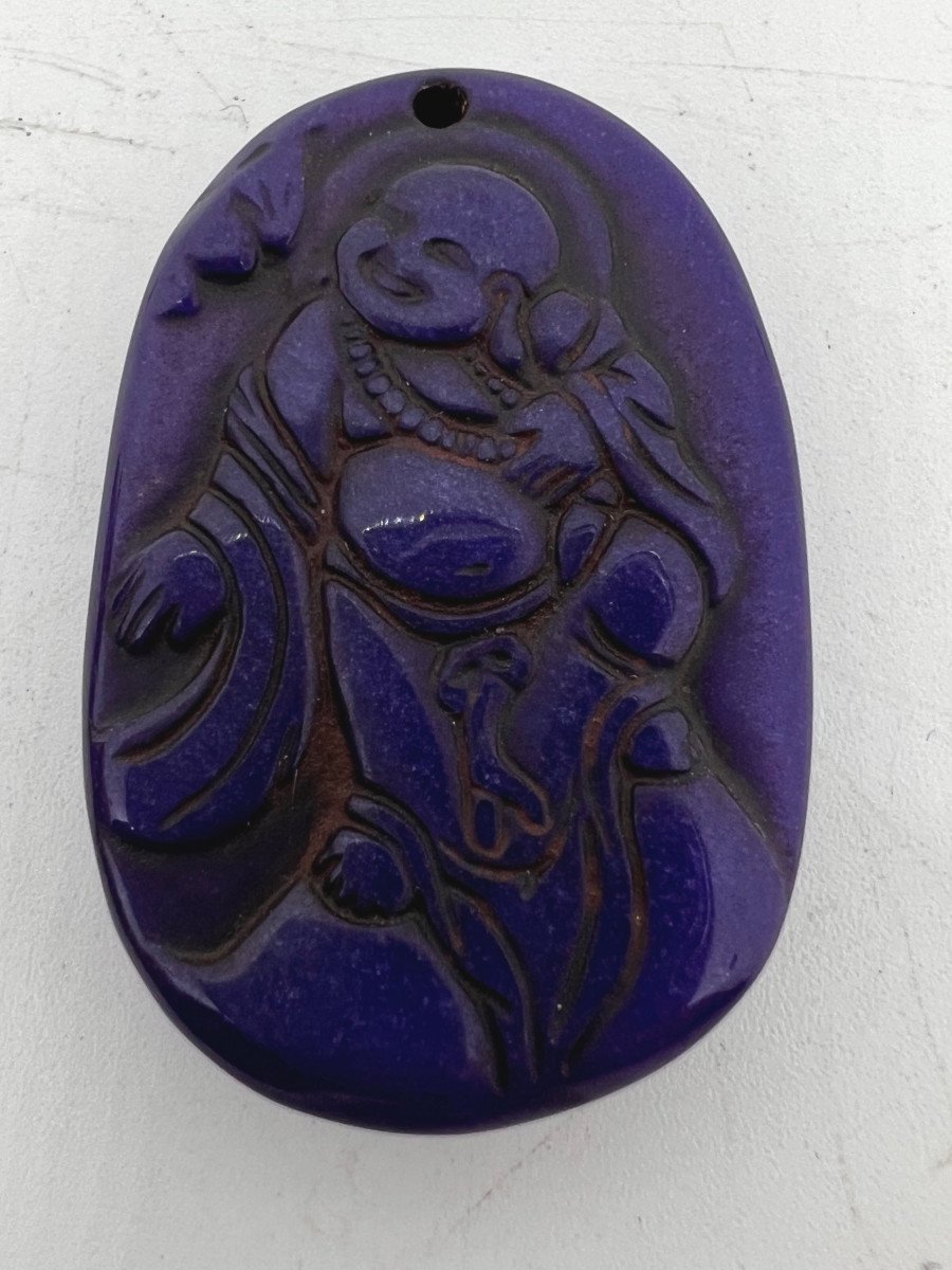 Chinese Lapis Pendant From The XX Sec.-photo-2