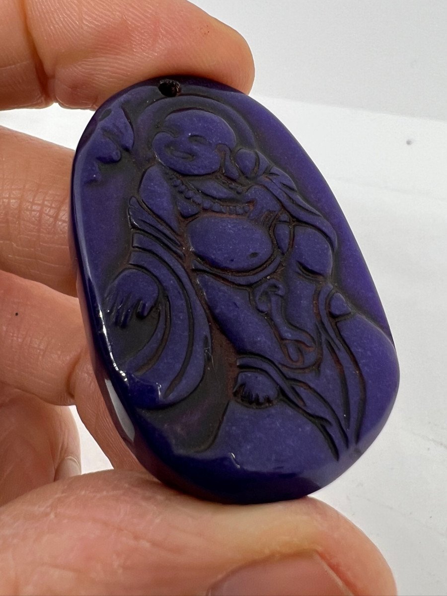 Chinese Lapis Pendant From The XX Sec.-photo-2