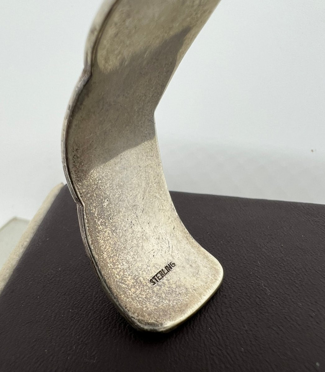 Bracelet rigide en argent massif-photo-4