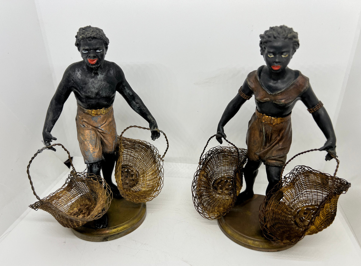 Sculptures en metal peinte du XX sec 