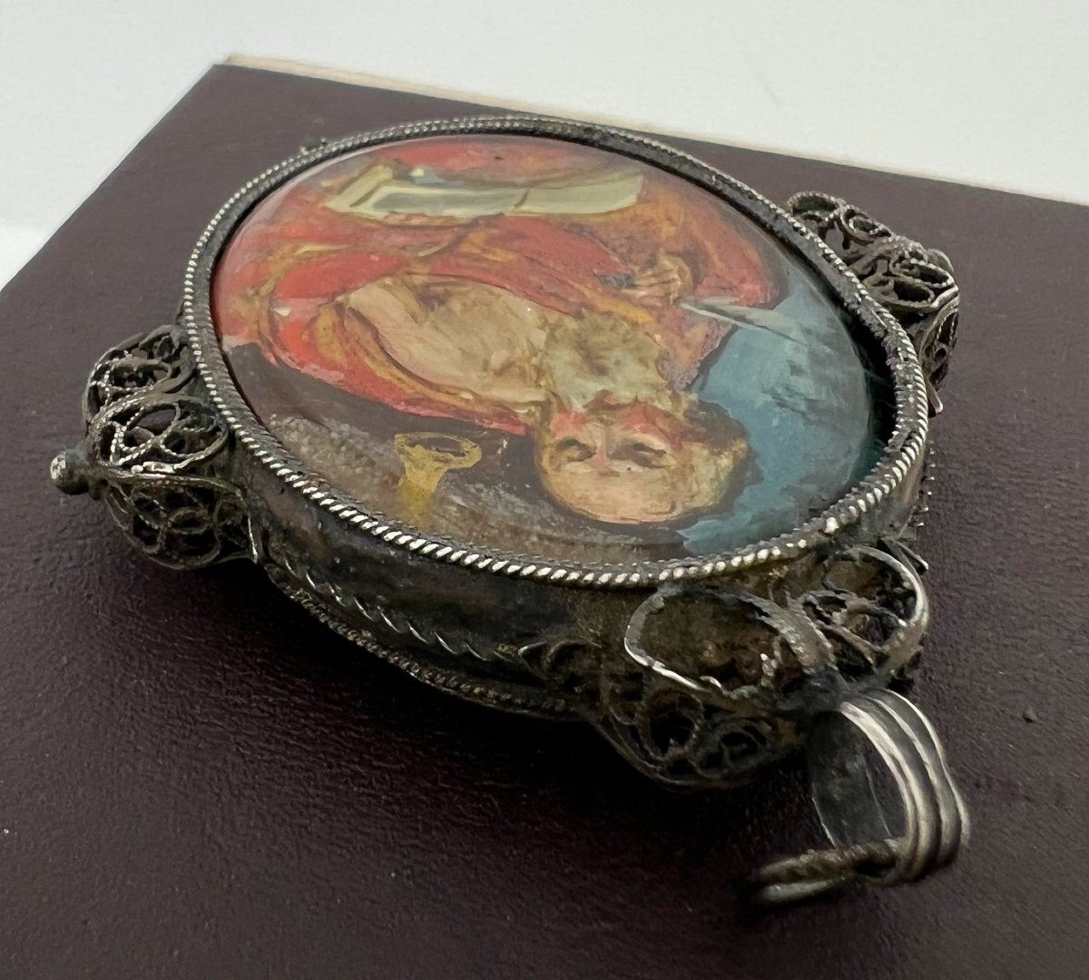 Pendentif reliquaire XVIII sec-photo-4