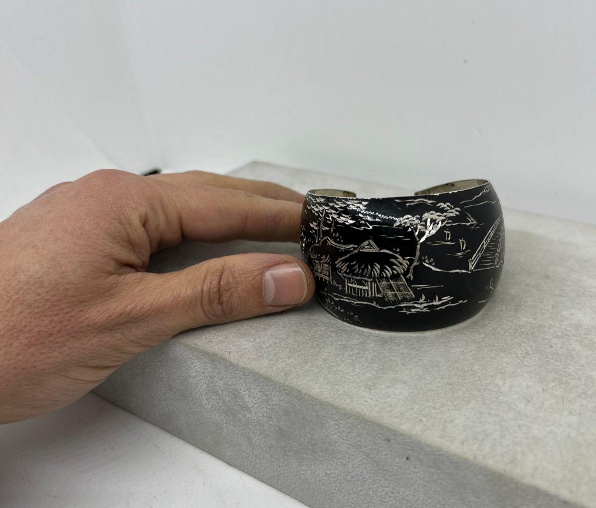 Japon  XX sec argent massif-photo-4