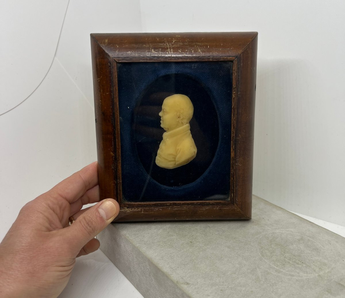 Profile homme en cire XIX sec.-photo-3