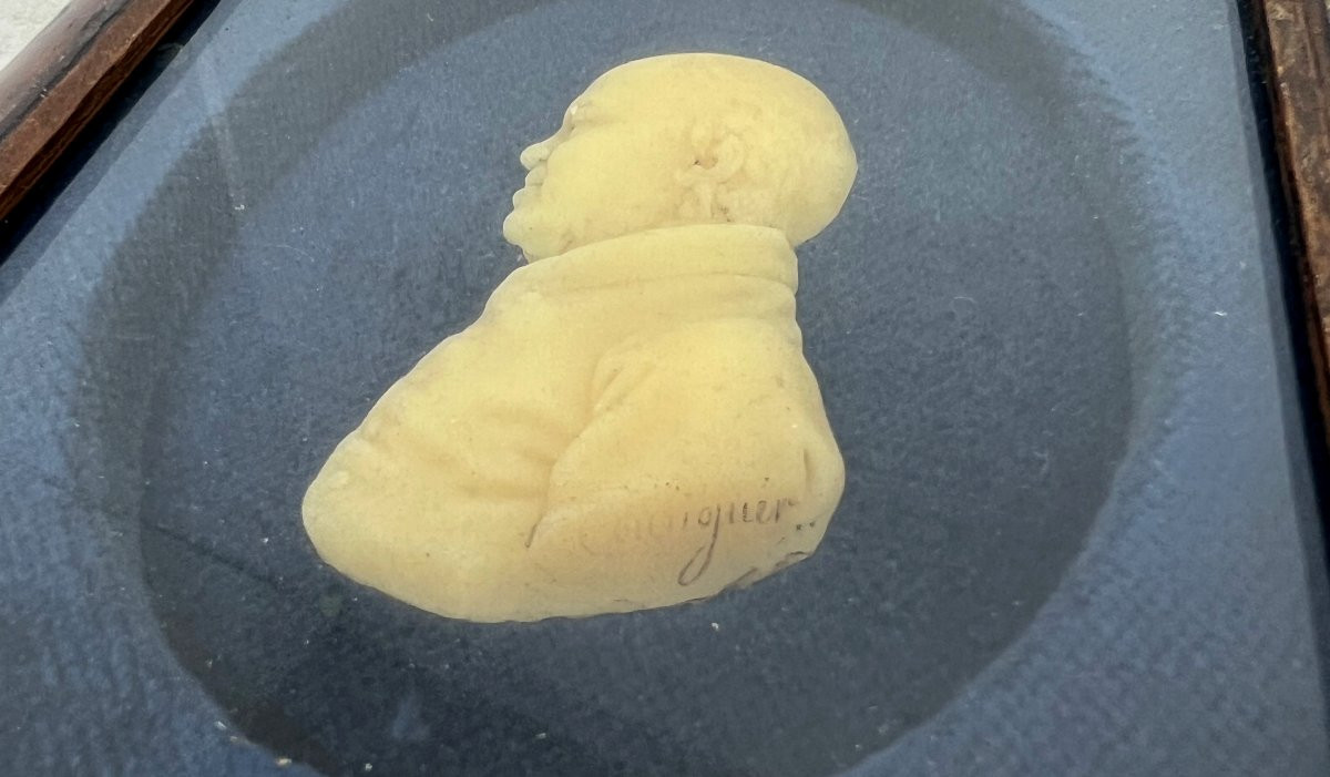 Profile homme en cire XIX sec.-photo-4