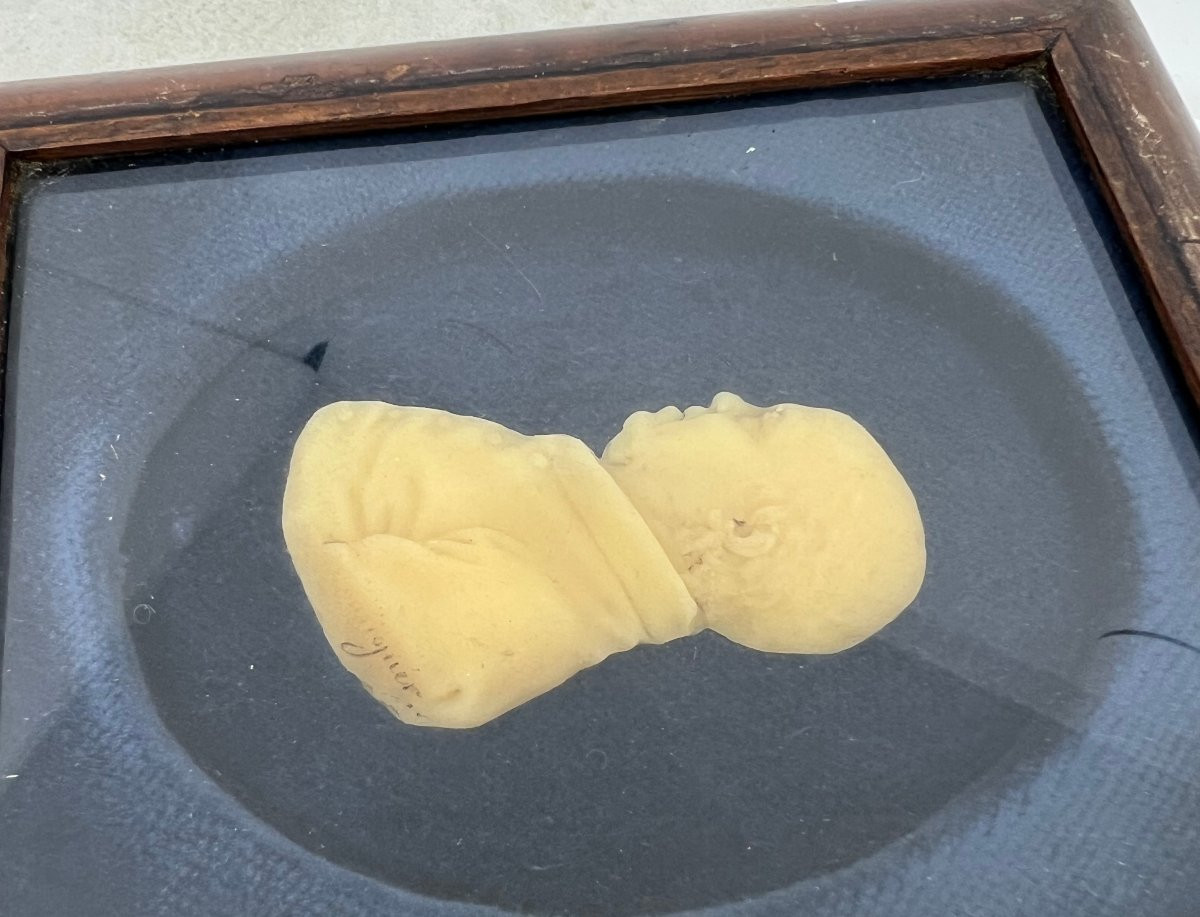 Profile homme en cire XIX sec.-photo-2