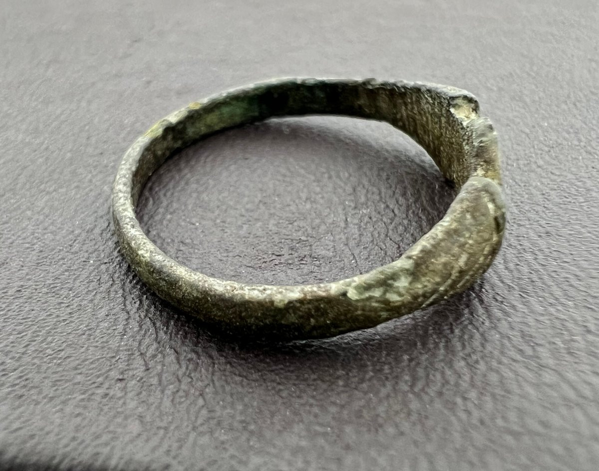 Bague Medieval en bronze XV sec-photo-2