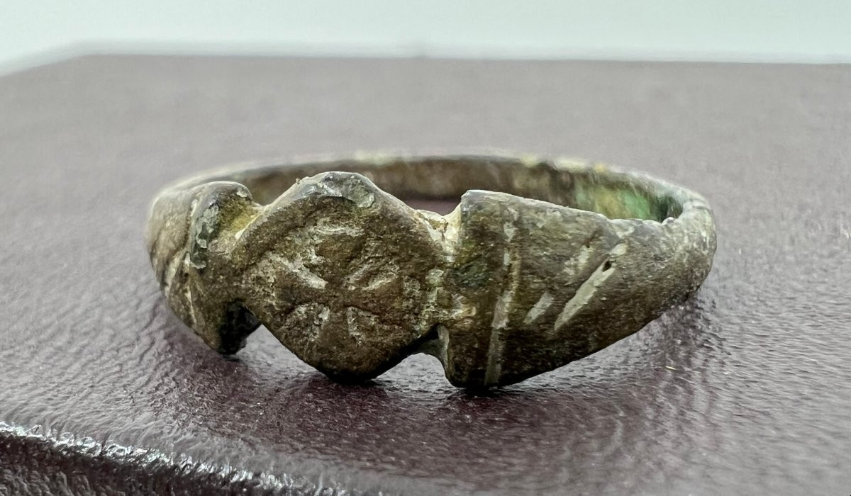 Bague Medieval en bronze XV sec-photo-4