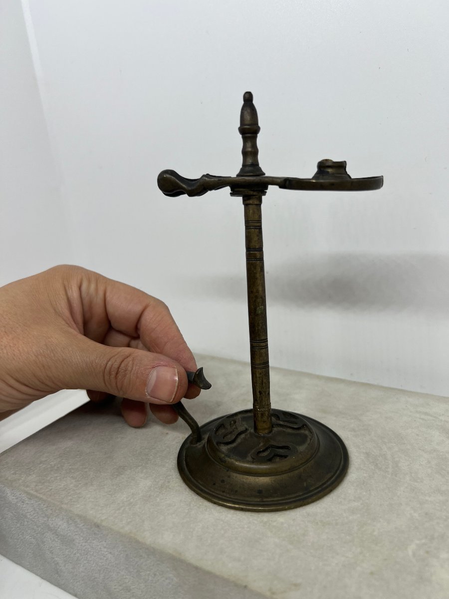 Bougeoir en bronze du XVII sec.-photo-3