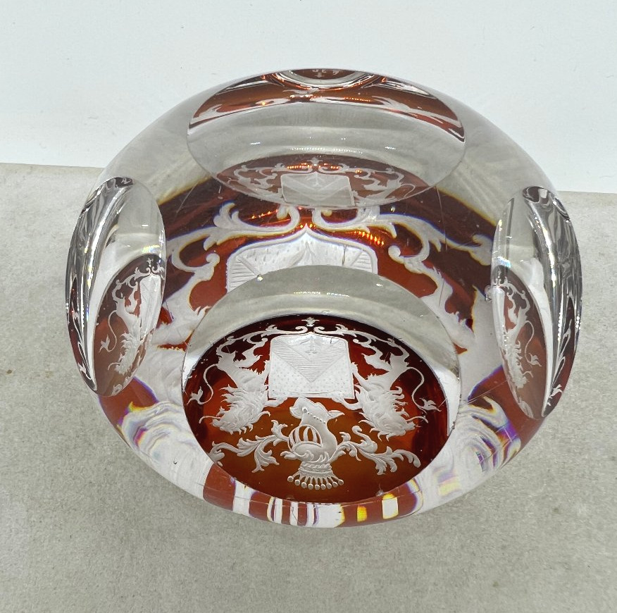 Presse papier en cristal fin du XIX sec-photo-1