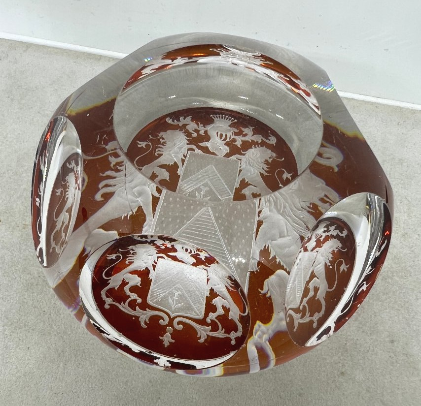 Presse papier en cristal fin du XIX sec-photo-3
