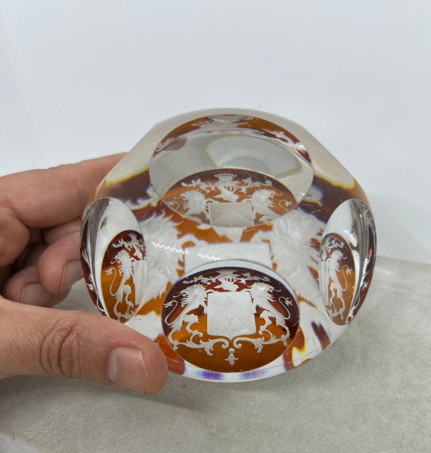 Presse papier en cristal fin du XIX sec-photo-4