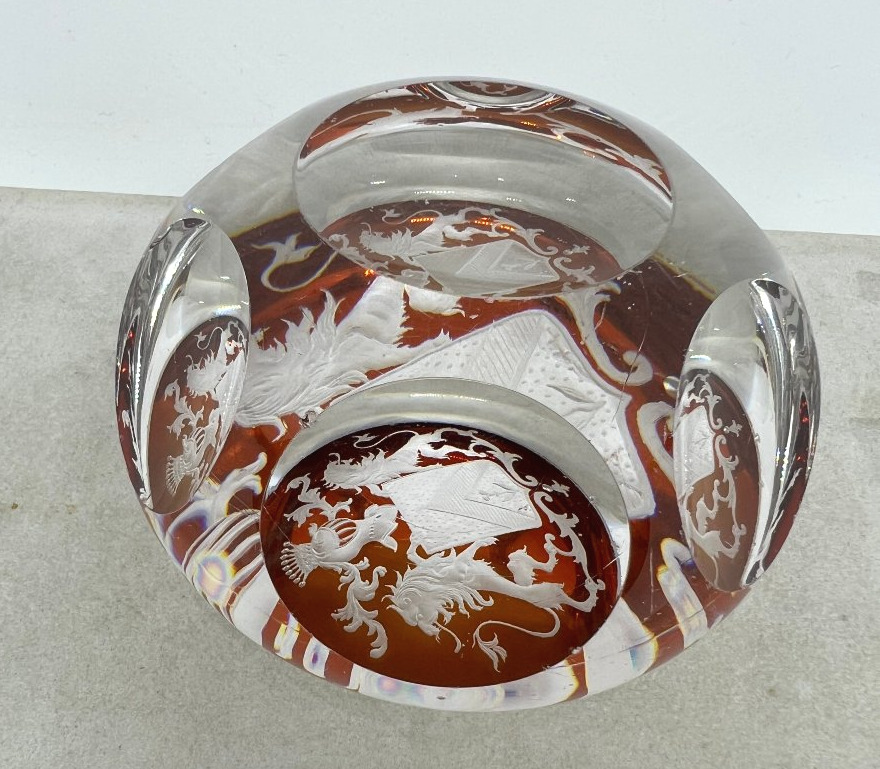 Presse papier en cristal fin du XIX sec-photo-5