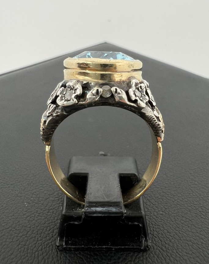 9-karat Gold Ring With Aquamarine-photo-4