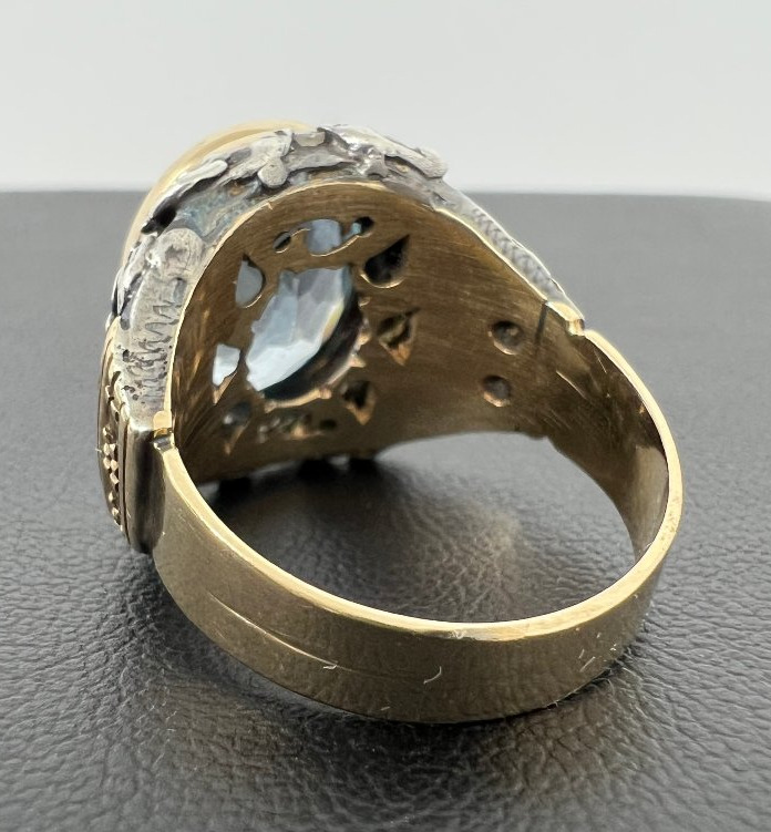 9-karat Gold Ring With Aquamarine-photo-2