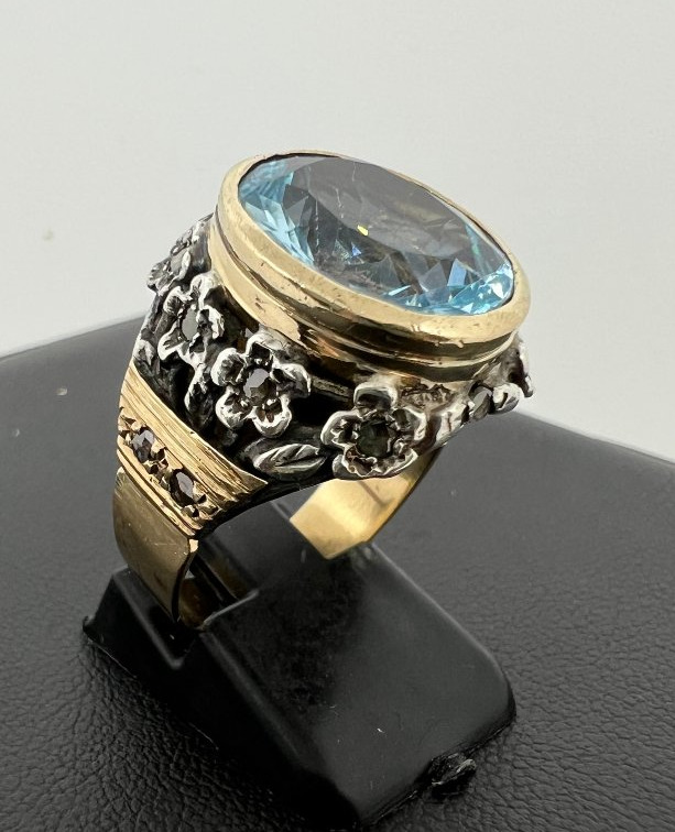 9-karat Gold Ring With Aquamarine-photo-4