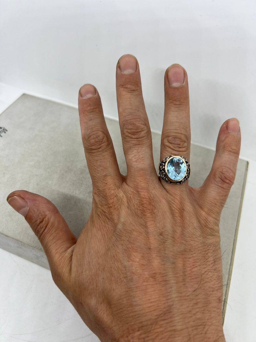 9-karat Gold Ring With Aquamarine-photo-5