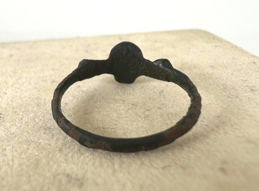 Bague Medieval en bronze XV sec-photo-2