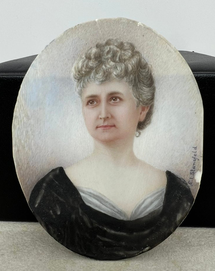 Belle Epoque miniature Ellen Louisa Stansfeld (1858-1944)-photo-2