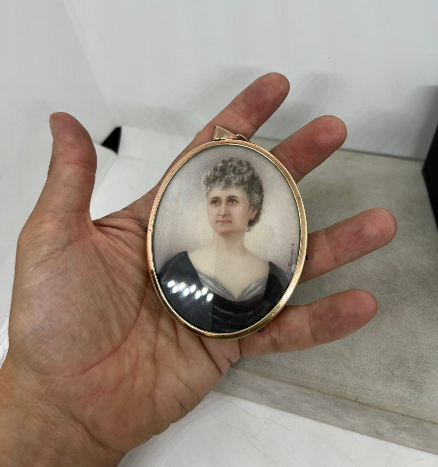 Belle Epoque miniature Ellen Louisa Stansfeld (1858-1944)-photo-5