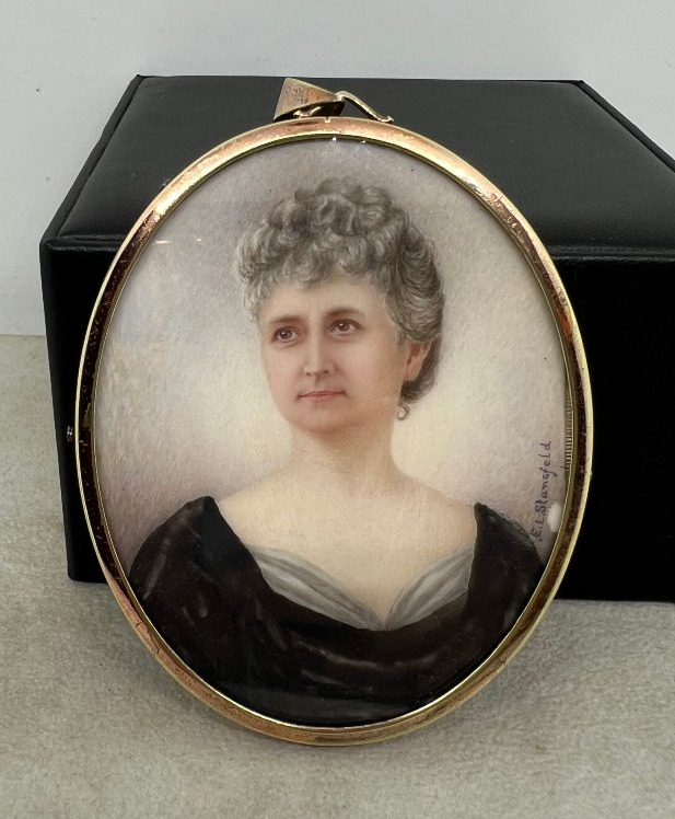 Belle Epoque miniature Ellen Louisa Stansfeld (1858-1944)