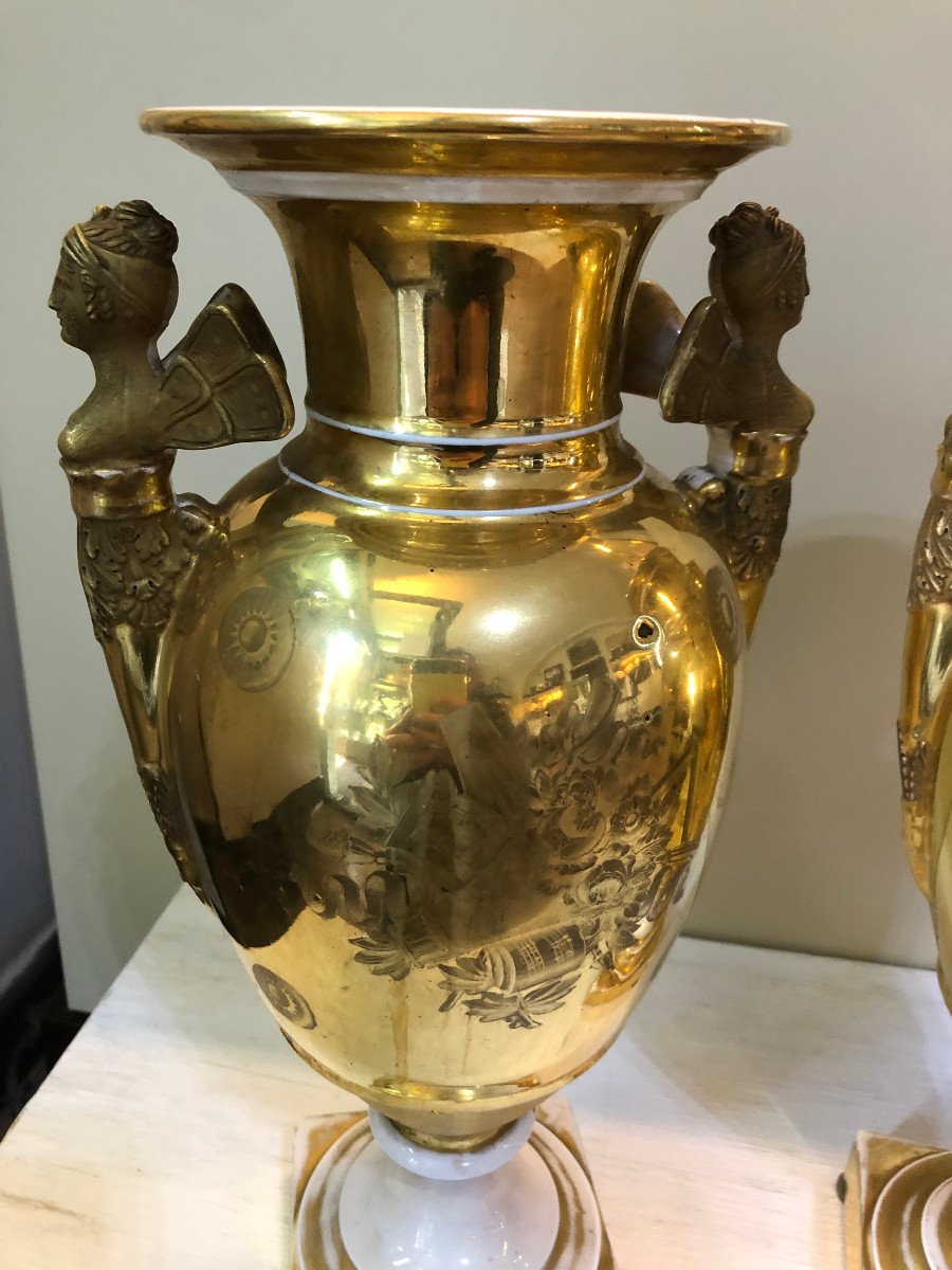 Pair Of Empire Porcelain Vase-photo-6