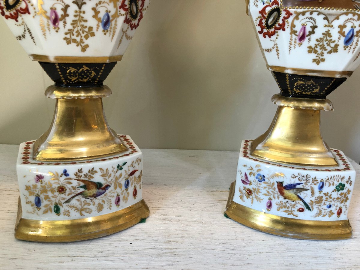 Pair Of Porcelain Vase France XIX Sec.-photo-4