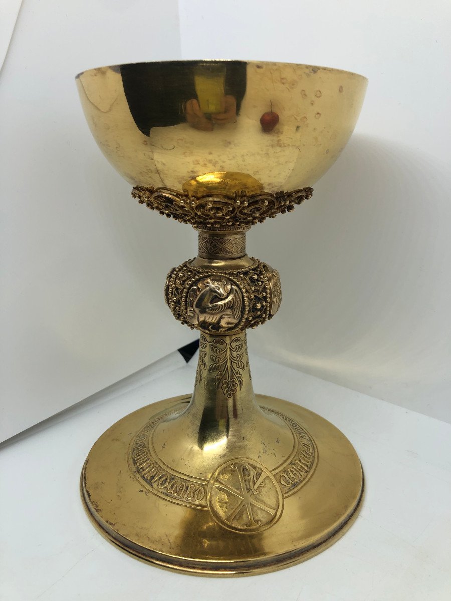 Chalice In Vermeille Neogothic France End Of The XIX Sec.-photo-7