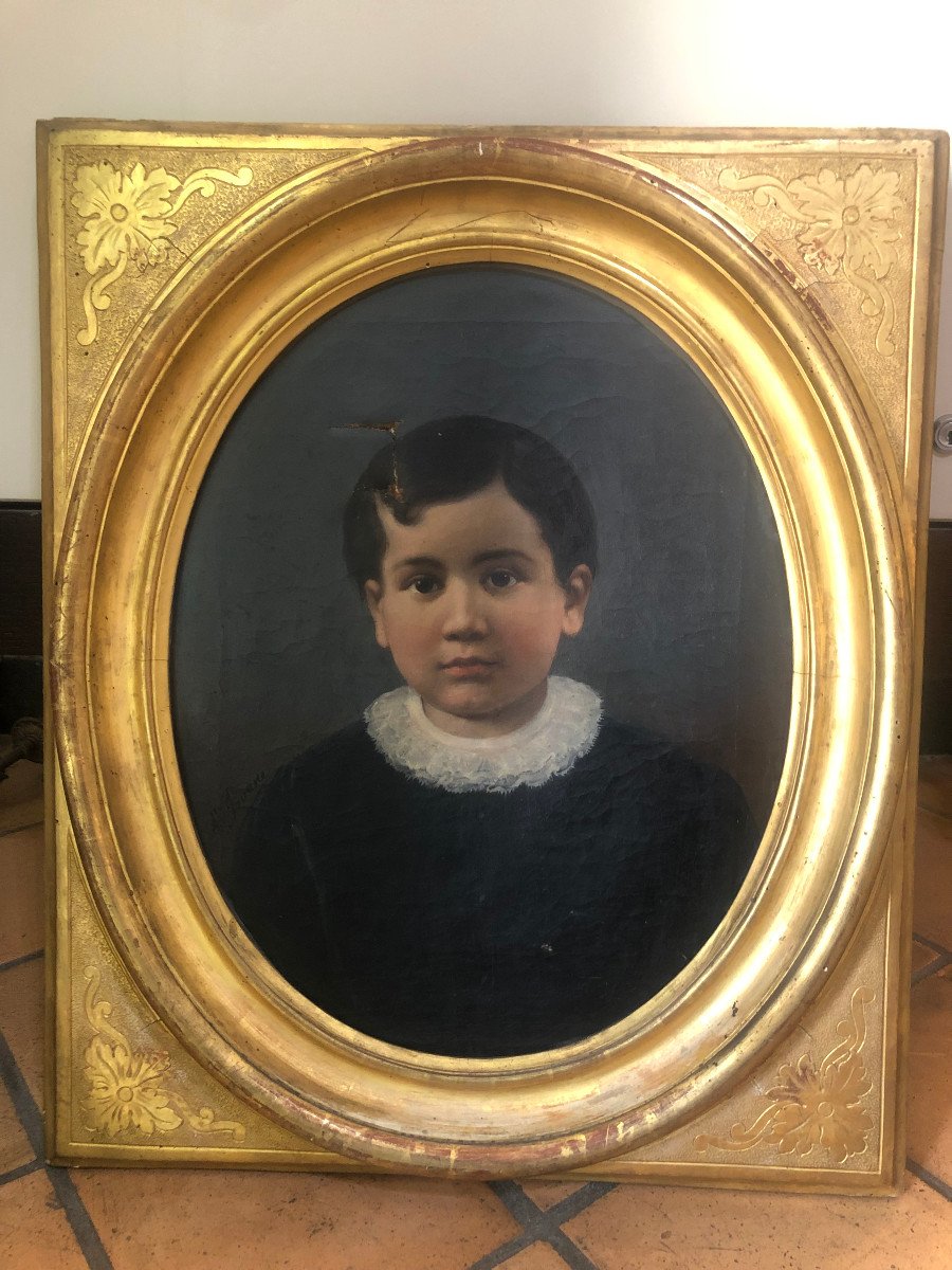 Child's Portrait From XIX Sec Italy-photo-2