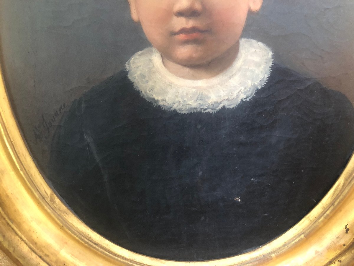 Child's Portrait From XIX Sec Italy-photo-4