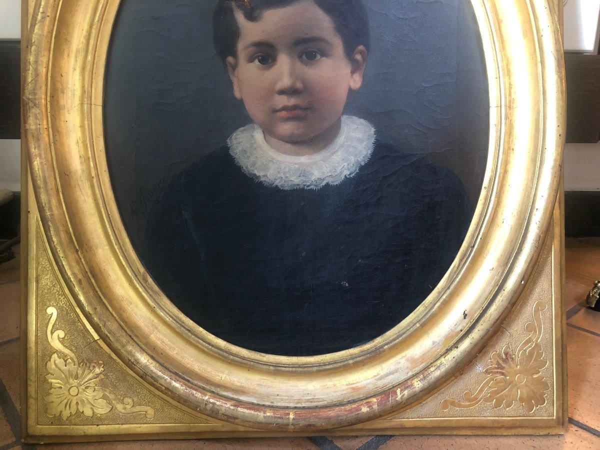 Child's Portrait From XIX Sec Italy-photo-1