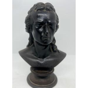 Schiller Small Bust In Cast Iron From The XIX Sec.