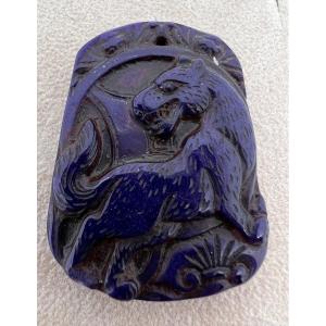 Pendant In Chinese Lapis Republican Period Of The XX Sec.