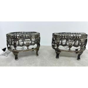 Paire de saleron XIX sec 