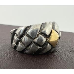 Italy XX Sec Sterling Silver And 18k T Yellow Gold