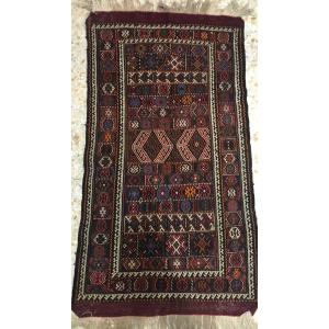 Kilim Soumak, Iranian Azerbaijan, 185 Cm X 100 Cm, Hand Knotted Around 1970, Very Good Condition