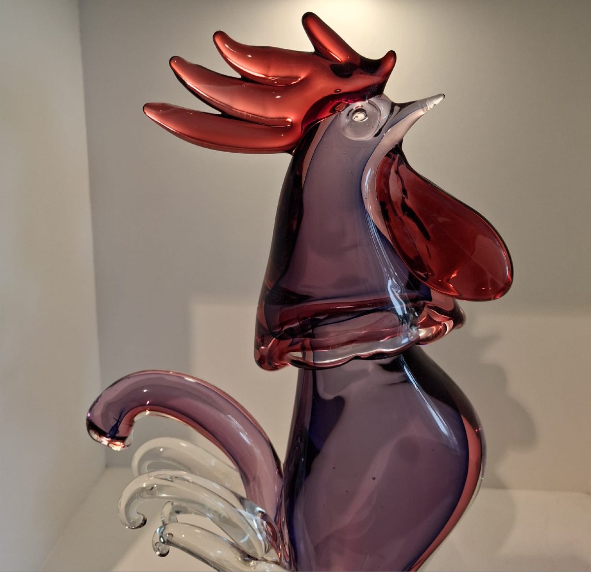 Sommerso Rooster By Seguso Vetri d'Arte-photo-2